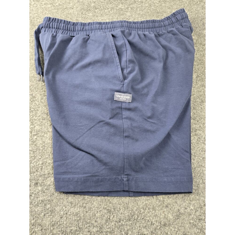 Life Is Good Men’s Shorts Medium Blue Drawstring Waist Pockets Casual #569